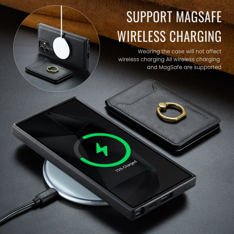 For Samsung Galaxy S24 Ultra 5G MAGKING K1 MagSafe Detachable Wallet RFID Back Cover Phone Case(Black) - Galaxy S24 Ultra 5G Cases by MAGKING | Online Shopping UK | buy2fix