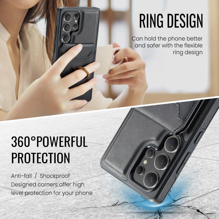 For Samsung Galaxy S25 Ultra 5G MAGKING K1 MagSafe Detachable Wallet RFID Back Cover Phone Case(Black) - Galaxy S25 Ultra 5G Cases by MAGKING | Online Shopping UK | buy2fix