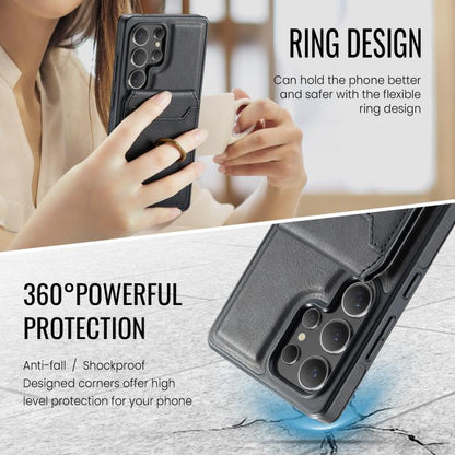 For Samsung Galaxy S25 Ultra 5G MAGKING K1 MagSafe Detachable Wallet RFID Back Cover Phone Case(Black) - Galaxy S25 Ultra 5G Cases by MAGKING | Online Shopping UK | buy2fix