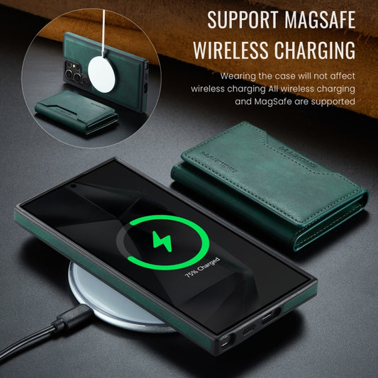 For Samsung Galaxy S24 Ultra 5G MAGKING K2 Series MagSafe RFID Card Bag Detachable Phone Case(Green) - Galaxy S24 Ultra 5G Cases by MAGKING | Online Shopping UK | buy2fix