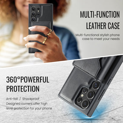 For Samsung Galaxy S23 Ultra 5G MAGKING K2 Series MagSafe RFID Card Bag Detachable Phone Case(Black) - Galaxy S23 Ultra 5G Cases by MAGKING | Online Shopping UK | buy2fix