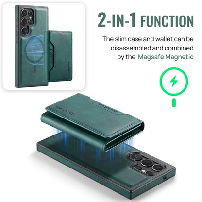 For Samsung Galaxy S23 Ultra 5G MAGKING K2 Series MagSafe RFID Card Bag Detachable Phone Case(Green) - Galaxy S23 Ultra 5G Cases by MAGKING | Online Shopping UK | buy2fix