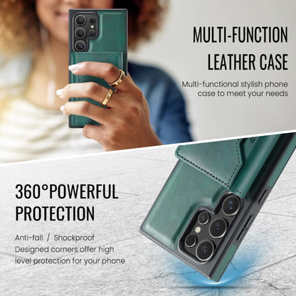 For Samsung Galaxy S23 Ultra 5G MAGKING K2 Series MagSafe RFID Card Bag Detachable Phone Case(Green) - Galaxy S23 Ultra 5G Cases by MAGKING | Online Shopping UK | buy2fix