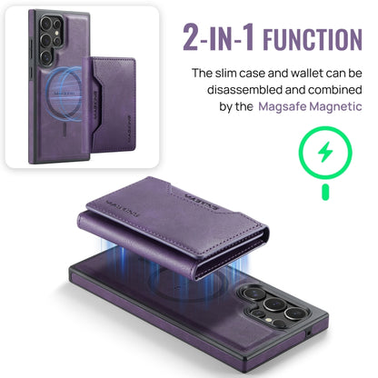 For Samsung Galaxy S23 Ultra 5G MAGKING K2 Series MagSafe RFID Card Bag Detachable Phone Case(Purple) - Galaxy S23 Ultra 5G Cases by MAGKING | Online Shopping UK | buy2fix
