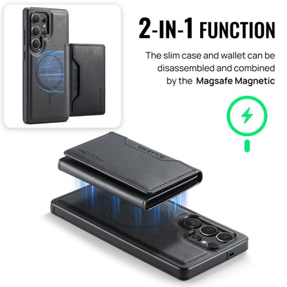 For Samsung Galaxy S25 Ultra 5G MAGKING K2 Series MagSafe RFID Card Bag Detachable Phone Case(Black) - Galaxy S25 Ultra 5G Cases by MAGKING | Online Shopping UK | buy2fix