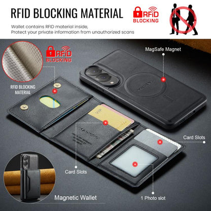 For Samsung Galaxy S25 Edge 5G MAGKING K2 Series MagSafe RFID Card Bag Detachable Phone Case(Black) - Galaxy S25 Edge 5G Cases by MAGKING | Online Shopping UK | buy2fix