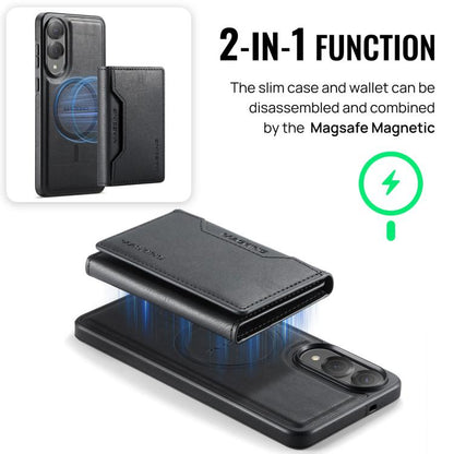 For Samsung Galaxy S25 Edge 5G MAGKING K2 Series MagSafe RFID Card Bag Detachable Phone Case(Black) - Galaxy S25 Edge 5G Cases by MAGKING | Online Shopping UK | buy2fix