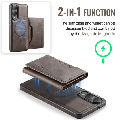 For Samsung Galaxy S25 Edge 5G MAGKING K2 Series MagSafe RFID Card Bag Detachable Phone Case(Coffee) - Galaxy S25 Edge 5G Cases by MAGKING | Online Shopping UK | buy2fix