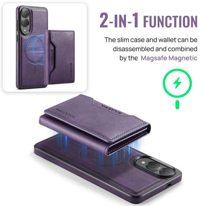 For Samsung Galaxy S25 Edge 5G MAGKING K2 Series MagSafe RFID Card Bag Detachable Phone Case(Purple) - Galaxy S25 Edge 5G Cases by MAGKING | Online Shopping UK | buy2fix