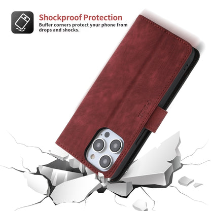 For iPhone 14 Plus POLA Dual-color Zipper Wallet RFID Leather Phone Case(Red Black) - iPhone 14 Plus Cases by POLA | Online Shopping UK | buy2fix