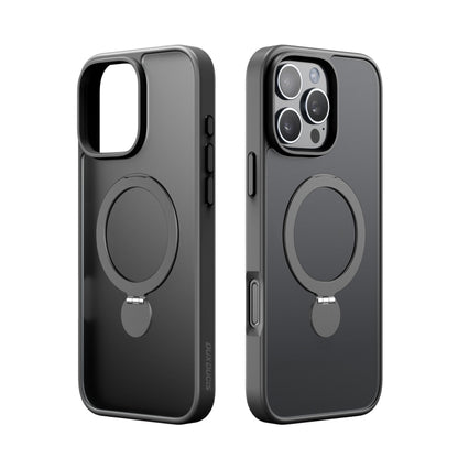 For iPhone 16 Pro DUX DUCIS Yind Series MagSafe TPU Hybrid PC Phone Case with Stand(Grey) by DUX DUCIS