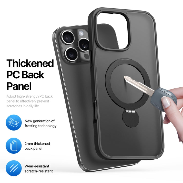 For iPhone 16 Pro DUX DUCIS Yind Series MagSafe TPU Hybrid PC Phone Case with Stand(Grey) by DUX DUCIS