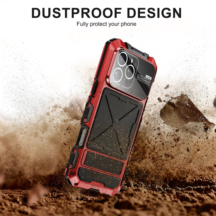 For iPhone 16 Pro Max Life Waterproof Dustproof Shockproof Phone Case(Red) - iPhone 16 Pro Max Cases by buy2fix | Online Shopping UK | buy2fix