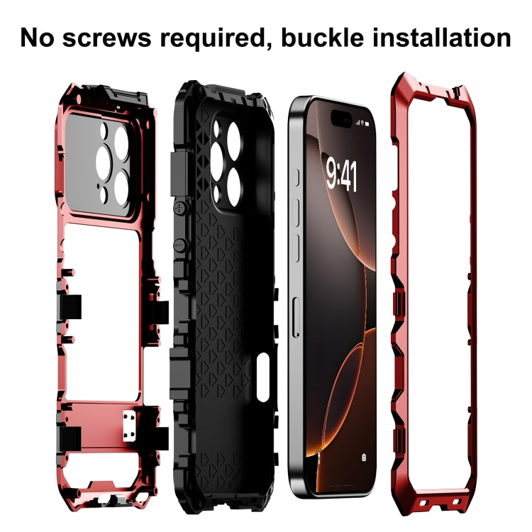 For iPhone 16 Pro Max Life Waterproof Dustproof Shockproof Phone Case(Red) - iPhone 16 Pro Max Cases by buy2fix | Online Shopping UK | buy2fix