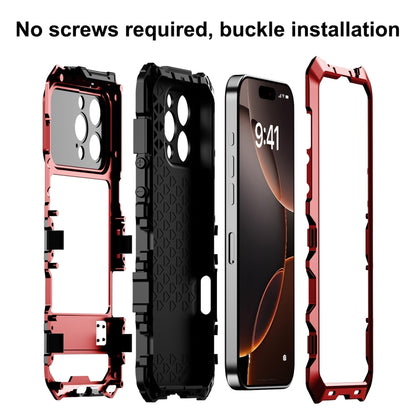 For iPhone 16 Pro Max Life Waterproof Dustproof Shockproof Phone Case(Red) - iPhone 16 Pro Max Cases by buy2fix | Online Shopping UK | buy2fix