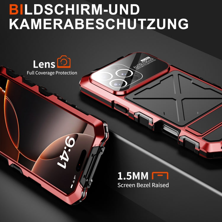 For iPhone 16 Pro Max Life Waterproof Dustproof Shockproof Phone Case(Red) - iPhone 16 Pro Max Cases by buy2fix | Online Shopping UK | buy2fix