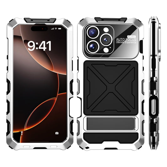 For iPhone 16 Pro Max Life Waterproof Dustproof Shockproof Phone Case(Silver) - iPhone 16 Pro Max Cases by buy2fix | Online Shopping UK | buy2fix