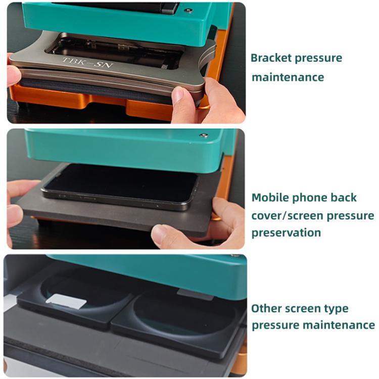 TBK 201P Frame / Screen / Back Cover Pressure Holding Machine with Built-in Vacuum Pump, Plug:UK Plug by TBK