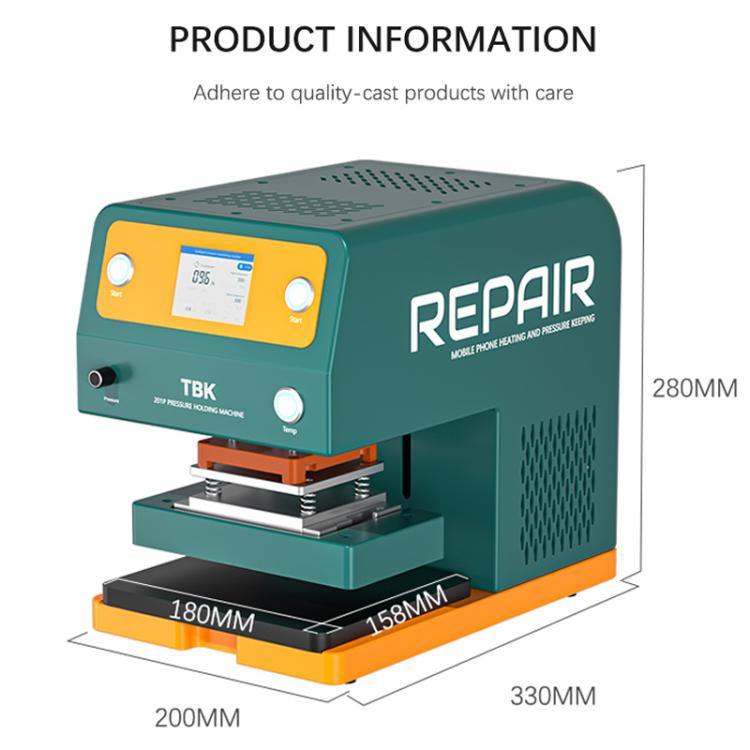 TBK 201P Frame / Screen / Back Cover Pressure Holding Machine with Built-in Vacuum Pump, Plug:EU Plug by TBK