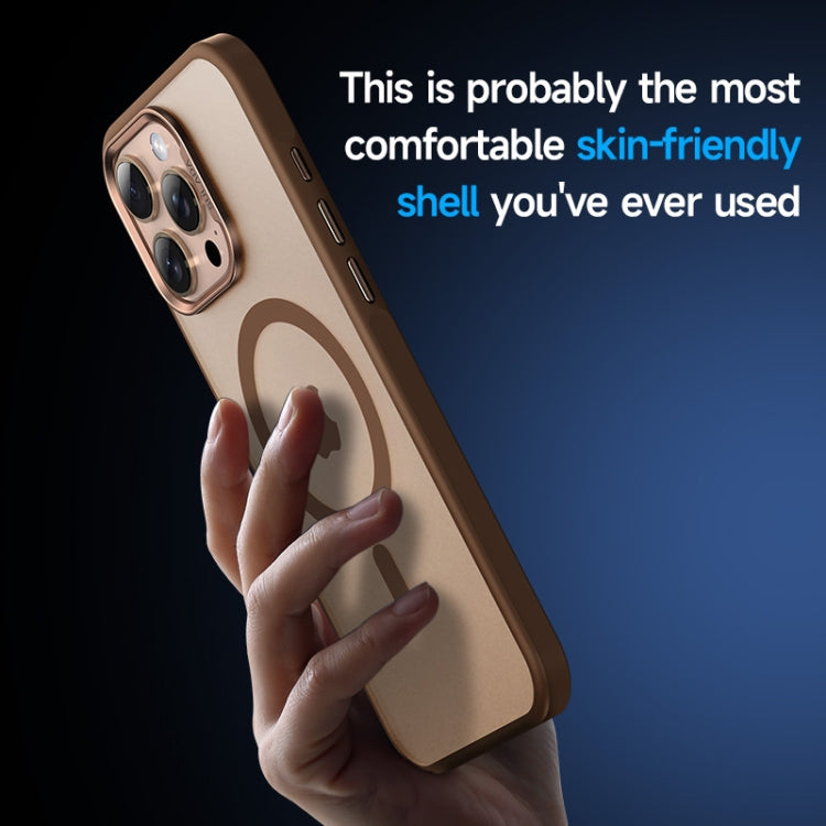 For iPhone 16 Pro Max SULADA Light Sand MagSafe Magnetic PC Hybrid TPU Phone Case(Gold) by SULADA