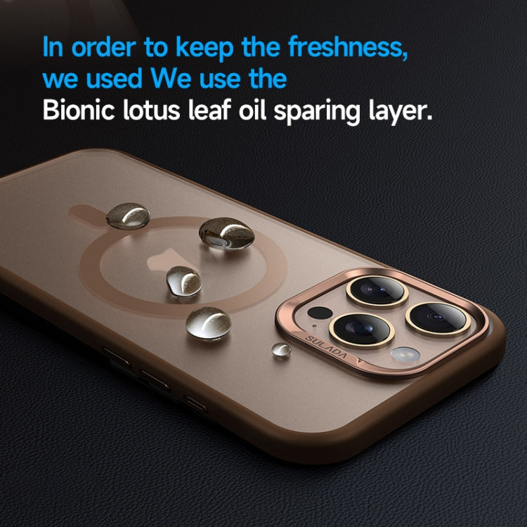 For iPhone 16 Pro Max SULADA Light Sand MagSafe Magnetic PC Hybrid TPU Phone Case(Gold) by SULADA