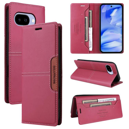 For Google Pixel 9a GQUTROBE G01 RFID Anti-theft Leather Phone Case(Red)