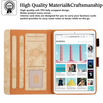 For iPad mini 6 / mini 2024 Fabric Contrast Color Smart Leather Tablet Case(Yellow) - iPad mini 2024 Cases by buy2fix | Online Shopping UK | buy2fix
