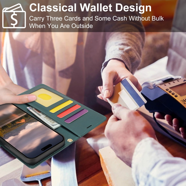 For Samsung Galaxy S25 5G Peony Flowers Imprint Leather Phone Case(Green) by buy2fix