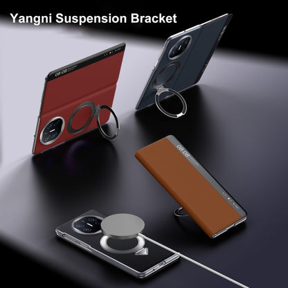 For Huawei Mate XT Ultimate Design SULADA Smart View Window MagSafe Magnetic Holder Leather Phone Case(Blue) - Huawei Cases by SULADA | Online Shopping UK | buy2fix