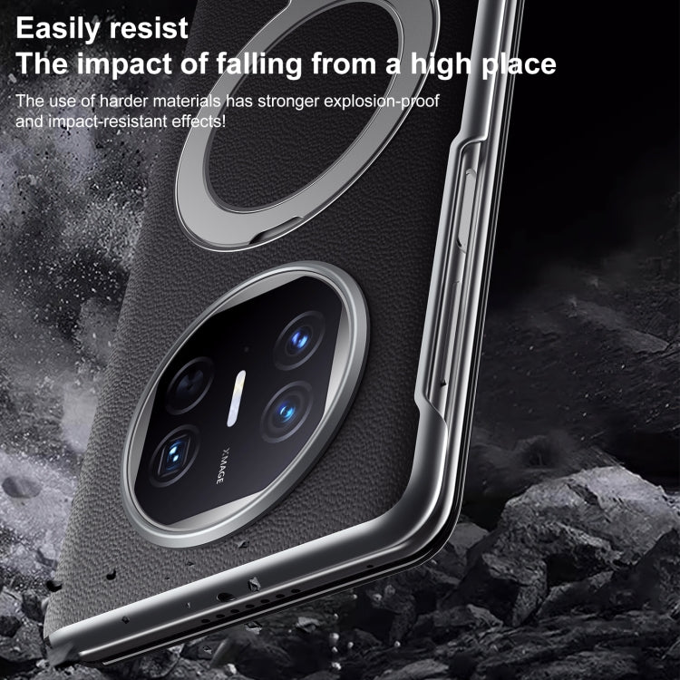 For Huawei Mate XT Ultimate Design SULADA Smart View Window MagSafe Magnetic Holder Leather Phone Case(Brown) - Huawei Cases by SULADA | Online Shopping UK | buy2fix