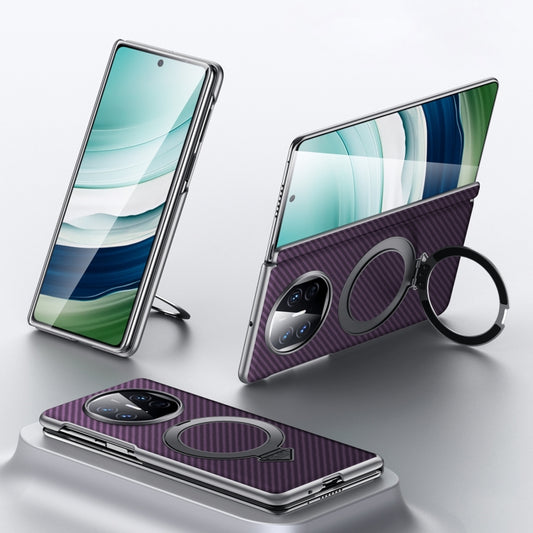 For Huawei Mate X5 / X3 SULADA Kevlar Texture MagSafe Magnetic Holder Phone Case(Purple) - Huawei Cases by SULADA | Online Shopping UK | buy2fix