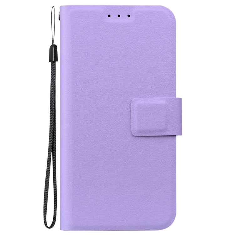 For iPhone 16e Ultra-thin Voltage Magnetic Buckle Leather Phone Case(Purple) - iPhone 16e Cases by buy2fix | Online Shopping UK | buy2fix