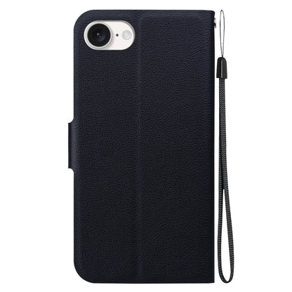 For iPhone 16e Ultra-thin Voltage Magnetic Buckle Leather Phone Case(Black) - iPhone 16e Cases by buy2fix | Online Shopping UK | buy2fix