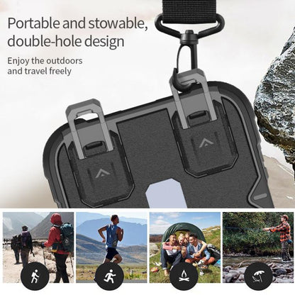 For iPhone Air Camera Shield Armor MagSafe Holder Phone Case with Strap(Sapphire Blue) - iPhone Air Cases by buy2fix | Online Shopping UK | buy2fix