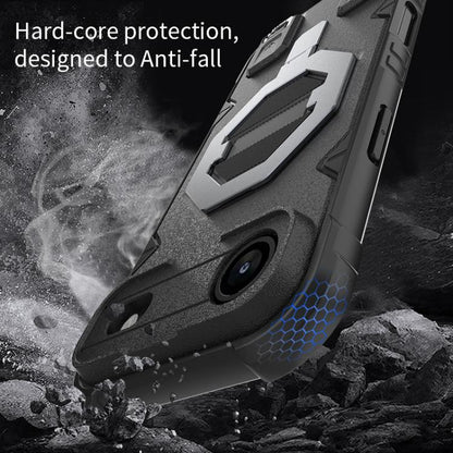 For iPhone Air Camera Shield Armor MagSafe Holder Phone Case with Strap(Dark Green) - iPhone Air Cases by buy2fix | Online Shopping UK | buy2fix