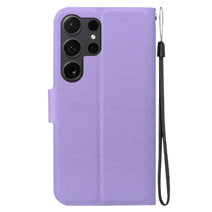 For Samsung Galaxy S25 Ultra 5G Ultra-thin Voltage Magnetic Buckle Leather Phone Case(Purple) by buy2fix