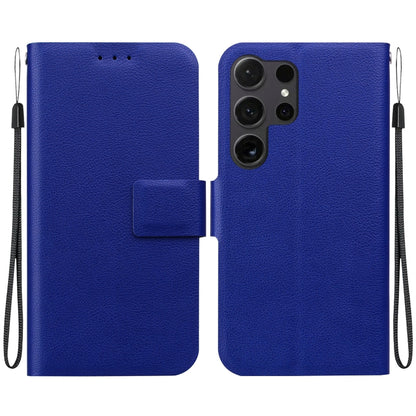 For Samsung Galaxy S25 Ultra 5G Ultra-thin Voltage Magnetic Buckle Leather Phone Case(Blue) by buy2fix