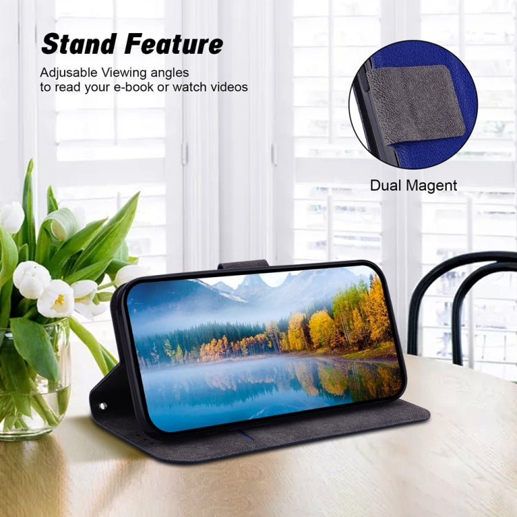 For Samsung Galaxy S25 Ultra 5G Ultra-thin Voltage Magnetic Buckle Leather Phone Case(Blue) by buy2fix