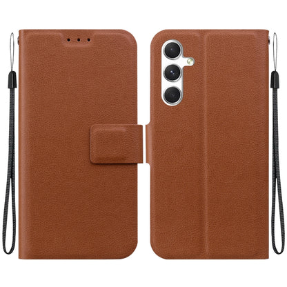 For Samsung Galaxy S25 5G Ultra-thin Voltage Magnetic Buckle Leather Phone Case(Brown) by buy2fix