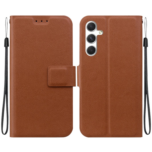 For Samsung Galaxy S25 5G Ultra-thin Voltage Magnetic Buckle Leather Phone Case(Brown) by buy2fix
