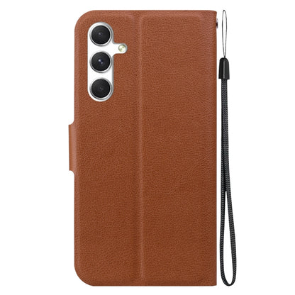 For Samsung Galaxy S25 5G Ultra-thin Voltage Magnetic Buckle Leather Phone Case(Brown) by buy2fix