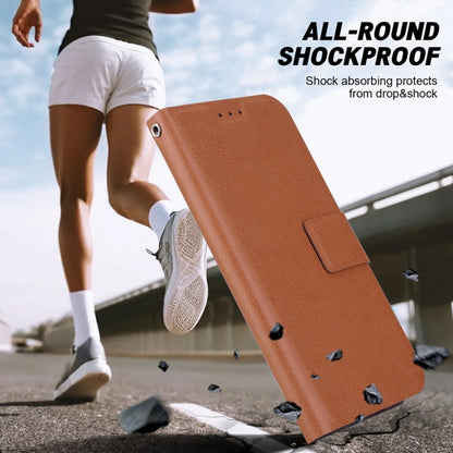 For Samsung Galaxy S25 5G Ultra-thin Voltage Magnetic Buckle Leather Phone Case(Brown) by buy2fix