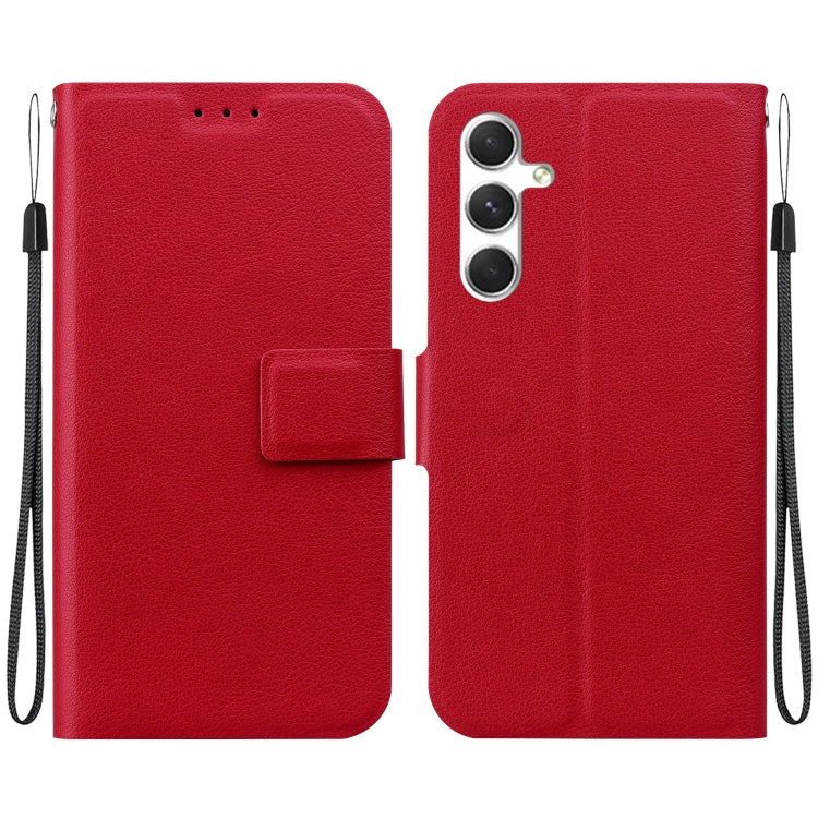 For Samsung Galaxy S25 5G Ultra-thin Voltage Magnetic Buckle Leather Phone Case(Red) by buy2fix