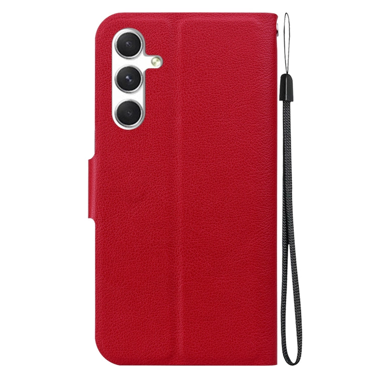 For Samsung Galaxy S25 5G Ultra-thin Voltage Magnetic Buckle Leather Phone Case(Red) by buy2fix
