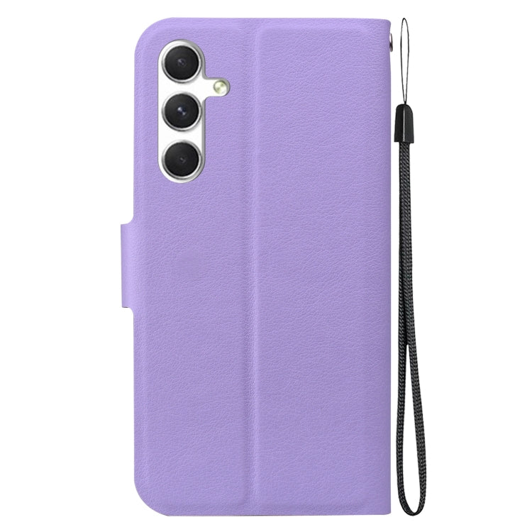 For Samsung Galaxy S25 5G Ultra-thin Voltage Magnetic Buckle Leather Phone Case(Purple) by buy2fix
