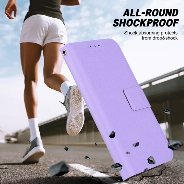 For Samsung Galaxy S25 5G Ultra-thin Voltage Magnetic Buckle Leather Phone Case(Purple) by buy2fix