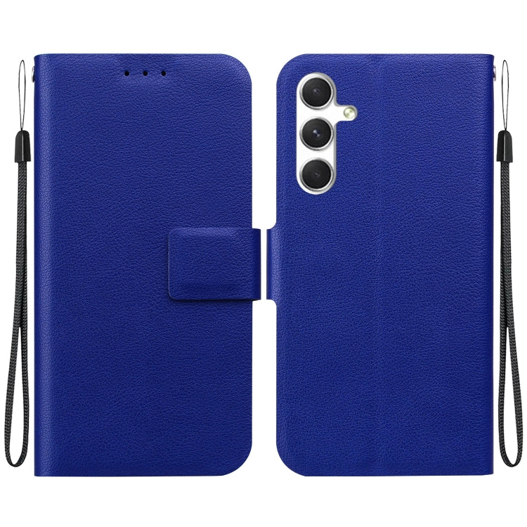 For Samsung Galaxy S25 5G Ultra-thin Voltage Magnetic Buckle Leather Phone Case(Blue) by buy2fix
