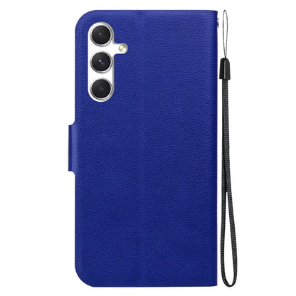For Samsung Galaxy S25 5G Ultra-thin Voltage Magnetic Buckle Leather Phone Case(Blue) by buy2fix