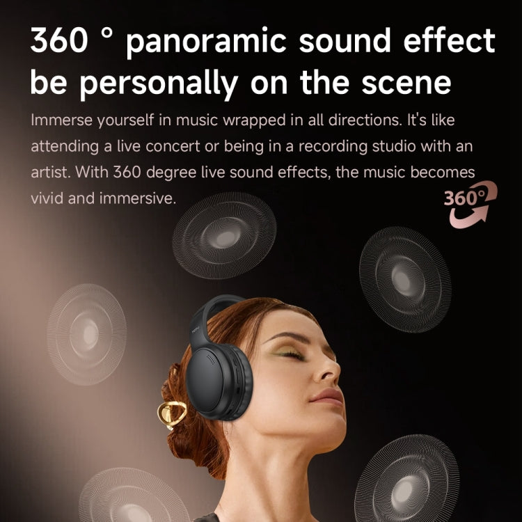 TOTUDESIGN BE-2-HP ANC Wireless Bluetooth V5.3 Foldable Headphones(Black) - Headset & Headphone by TOTUDESIGN | Online Shopping UK | buy2fix