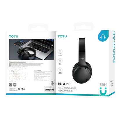 TOTUDESIGN BE-2-HP ANC Wireless Bluetooth V5.3 Foldable Headphones(Black) - Headset & Headphone by TOTUDESIGN | Online Shopping UK | buy2fix